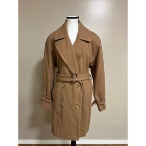 Donny Brooks 100% wool belted double-breasted coat. Size 8.
